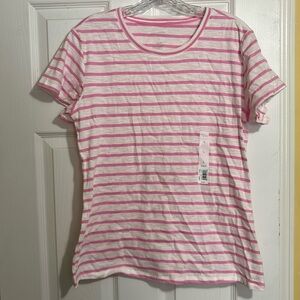 White and point striped t shirt